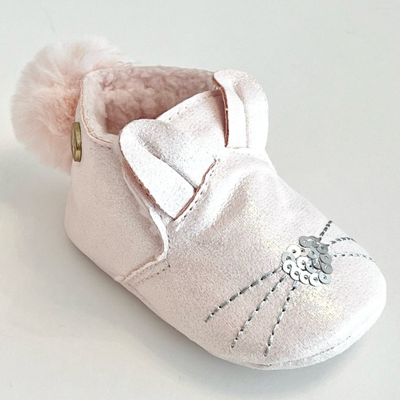 NWT ADORABLE Nicole Miller NY Stepping Stones Pink Bunny Baby Shoes, 6-12 Months - Picture 5 of 12